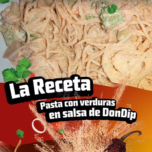 Receta de pasta con verduras en salsa de Don Dip